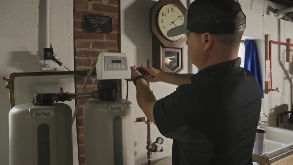 person checking the Comprehensive Plumbing and Heating Solutions