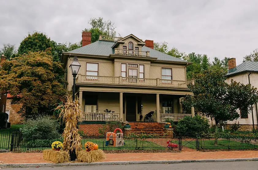 beautiful front view of house